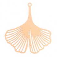 Metalen Bohemian hanger Ginkgo blad Rosegold